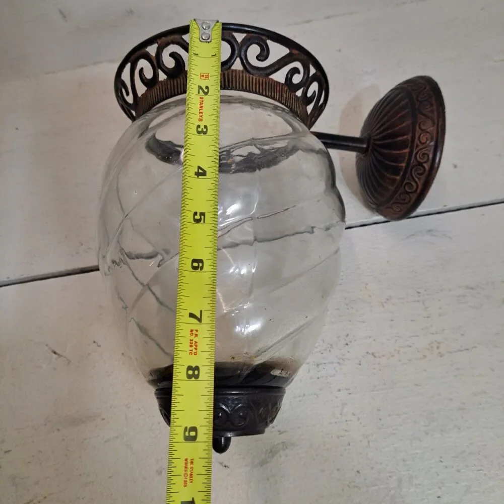 Antigue Glass Wall Sconce/Lantern 9.5